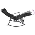 thumbnail image 5 of vidaXL Garden Rocking Chair Steel and Textilene Black, 42158, 5 of 7