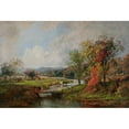 thumbnail image 2 of Jasper Francis Cropsey 14x11 Black Ornate Wood Framed Double Matted Museum Art Print Titled: October (1887), 2 of 5