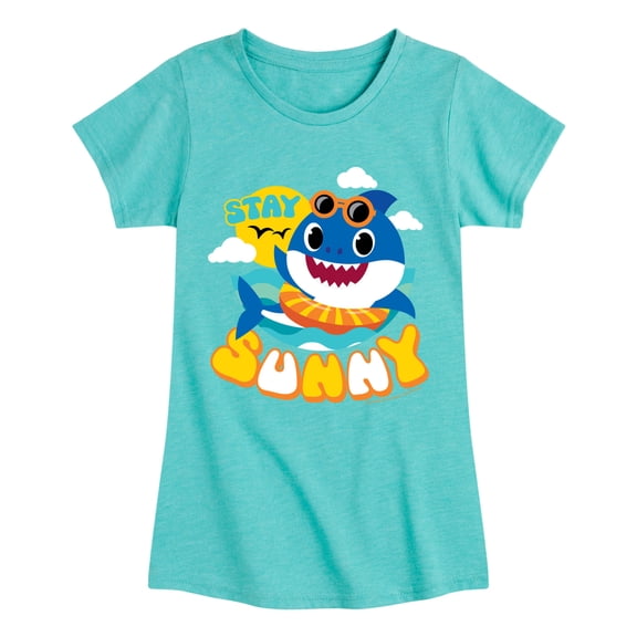 Baby Shark - Stay Sunny - Toddler Girls Fitted Short Sleeve T-Shirt