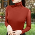 thumbnail image 3 of yillto Womens Turtleneck Top Long Sleeve Undershirts Mock Neck Pullover Lightweight Base Layer Shirts, 3 of 6