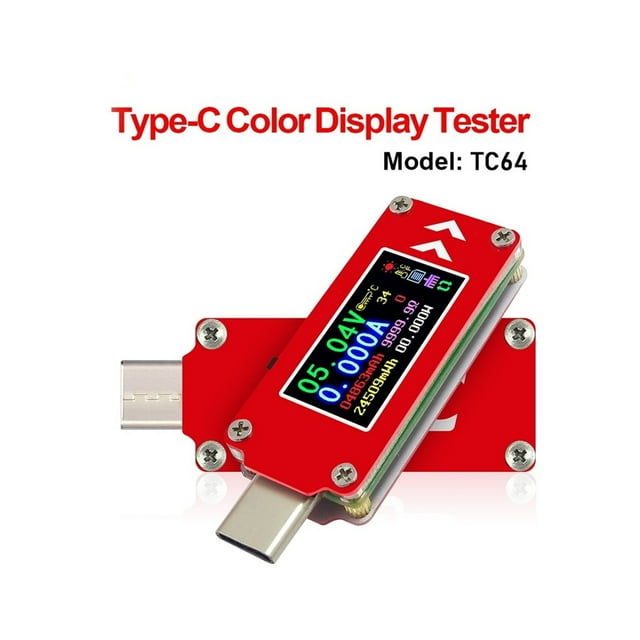 TC66/TC66C TC64 Type-C PD Trigger USB-C Voltmeter Ammeter Voltage 2 Way Current Meter Multimeter PD Charger Battery USB Tester ,Updated USB Tester