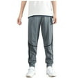 thumbnail image 2 of KyCheLot Boys Jogger Pants Ice Silk Elastic Waist Quick-Dry Sweatpants Baggy Sports Pants 7-12 Years, 2 of 3