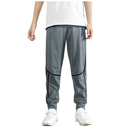 

Wdfiry Children Outdoor Sports Jogger Pants Big Children Ice Silk Quick Drying Pants Boys Mosquito Repellent Pants 7-13 Years