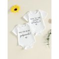 thumbnail image 3 of Miaouyo Baby Boys Summer Rompers Letter Print Crew Neck Short Sleeve Bodysuits, 3 of 9