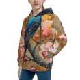 thumbnail image 2 of Daiia Bluebird Blossom Elegance for Boys Fashion Hoodies & Sweatshirts with Kangaroo Pocket,Hooded Sweatshirt for Kid, Breathable& Moisture Wicking-Medium, 2 of 6
