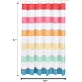 thumbnail image 5 of Fun and Playful Rainbow Banded Stripe Printed Pattern Microfiber Bathroom Shower Curtain, 72 x 72 inch, 5 of 6