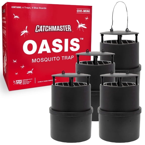 Catchmaster Oasis Ovi-Mini Mosquito Trap 4Pk, Mosquito Killer, Backyard Pest Control