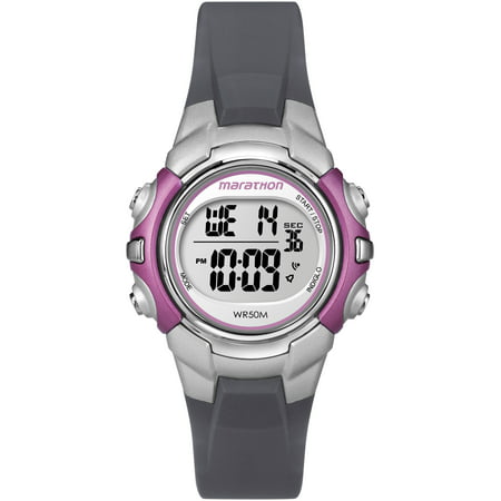 Marathon Women's Digital Mid-Size Watch, Gray Resin