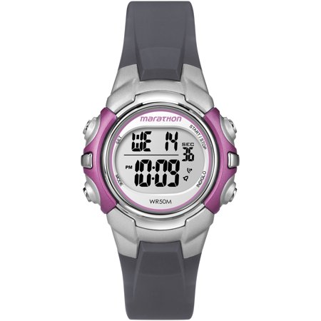 Marathon Women's Digital Mid-Size Watch, Gray Resin (Best Digital Watches For Women)