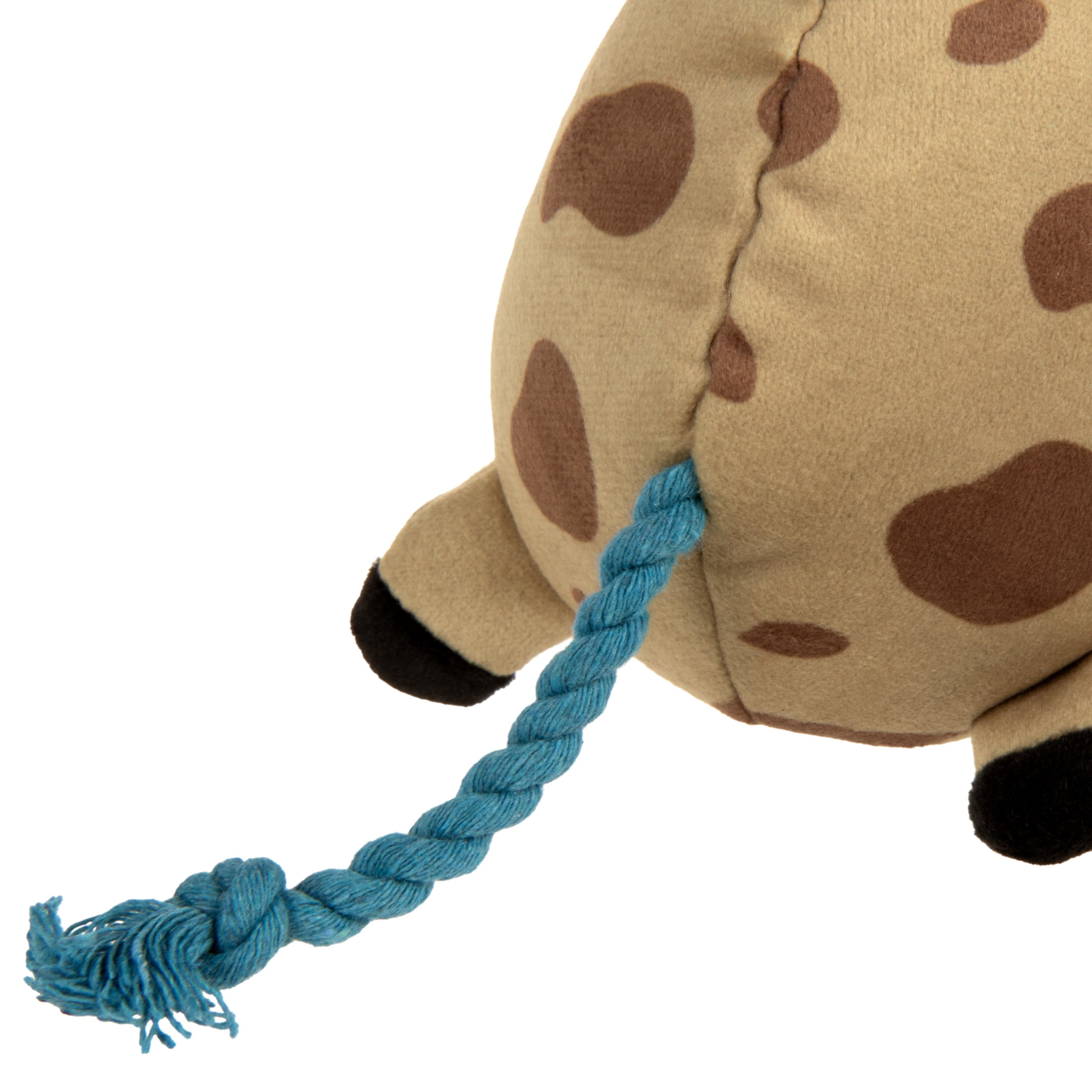 TrustyPup Tough 'N Fun Long Neck Giraffe Plush Squeaky Chew Guard Dog Toy, Tan Small