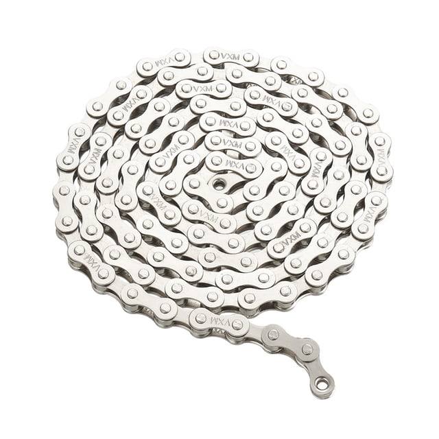 Cadena de bicicleta Cadena de bicicleta duradera completamente electrochapada Universal 114 enlaces rápidos cadenas de bicicleta de montaña piñón fijo de una sola velocidad JShteea El nuevo