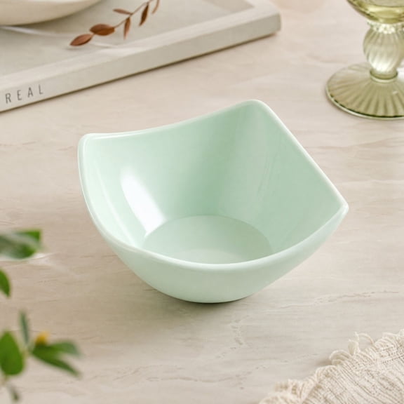 Melamine Serving Bowl, Curved Decorative Salad and Fruit Dish for Snacks Candy Desserts and Appetizers, Durable Tabletop Tableware for Kitchen Countertop Dining Parties and Everyday Meals