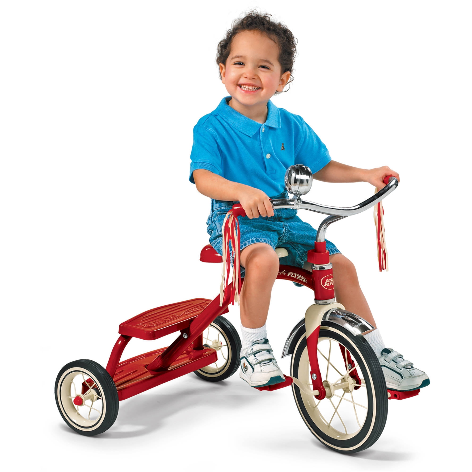 radio flyer 33p girls classic pink dual deck tricycle