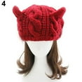 thumbnail image 3 of SPRING PARK Women's Autumn Winter Knit Crochet Braided Cute Cat Ears Beret Beanie Ski Knitted Hat Cap, 3 of 3