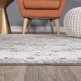 thumbnail image 3 of World Rug Gallery Vintage Oriental Distressed Medallion Area Rug - Gray 6'6"x6'6", 3 of 8