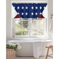 thumbnail image 4 of American Flag Valances for Windows,Kitchen Valance Rod Pocket Short Curtain,Stripes Stars Blue Red and White Valance Curtain Window Valances for Bedroom Living Room 42x12in, 4 of 9