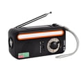 thumbnail image 3 of RKZDSR Portable Emergency Weather Radio - Hand Crank and Solar Powered with LED Flashlight, USB Charger, AM/FM/Shortwave Radio, and Alert Function, 3 of 7