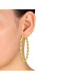 thumbnail image 3 of 14K Yellow Gold Twisted Hoop Earrings (74mm), 3 of 3