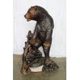 thumbnail image 5 of Nifao Giant Bronze Statue of a Standing Bear and Cub by the River – Garden Outdoor Decor Sculpture, 40"L x 38"W x 55"H, 5 of 12