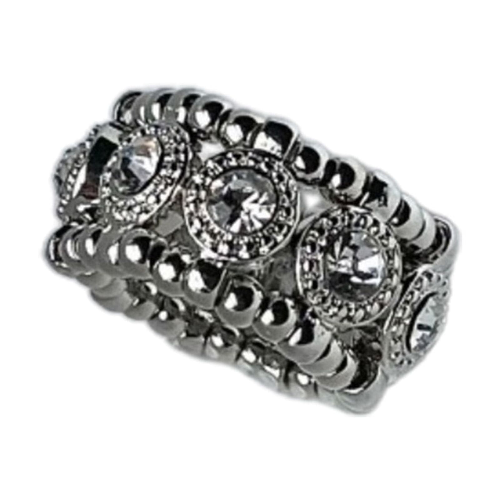 Elastic Stretch Finger Rings Telescopic Elastic Rings Bead Finger Rings Unique Engagement Wedding Promise Rings Women