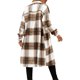 thumbnail image 3 of Txlixc Chaqueta a cuadros para mujeres, chaqueta de bolsillo para adultos Txlixc moda, 3 of 8