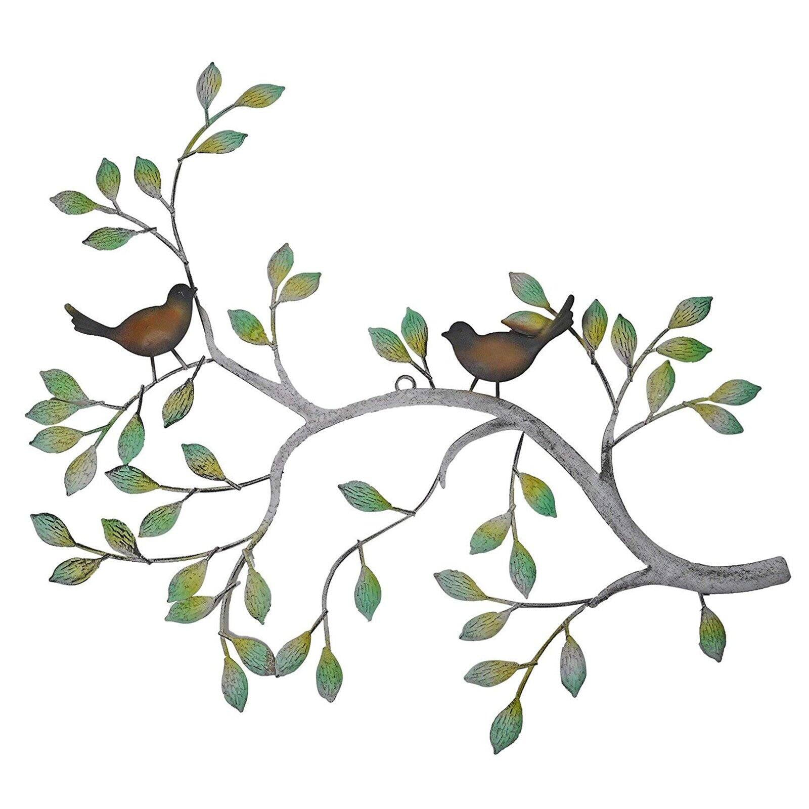 HGC Branches with Birds Decorative Metal Wall Sculpture