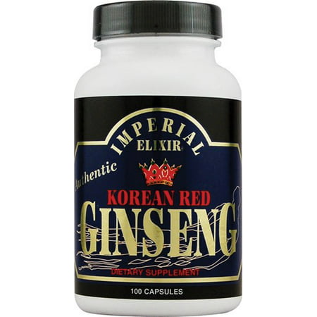 Imperial Elixir Korean Red Ginseng - 600 mg - 100 capsules chacun