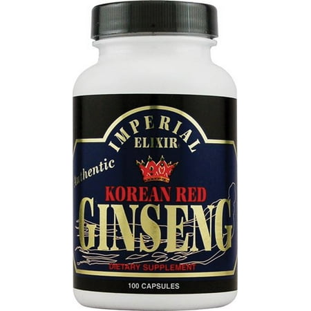 Imperial Elixir Korean Red Ginseng - 600 mg each - 100 Capsules