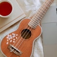 thumbnail image 1 of Raindrops 2Pcs Self Adhesive Pink Guitar Fingerboard Sticker Floral Design for Stylish Instrument Decor, 1 of 6