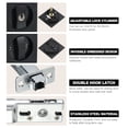 thumbnail image 4 of Uxcell Pocket Door Lock Square Contemporary Entry Privacy Sliding Door Lock, Matte Black, 4 of 6