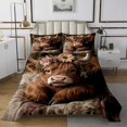 thumbnail image 1 of Erosebridal Rustic Highland Bull Coverlet Set King,Farmhouse Bedding Set,3-Piece, 1 of 5