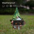 thumbnail image 3 of Garden Gnome Statue With Solar Light,For Outdoor Decorations On Patio,Yard,Lawn, 3 of 5