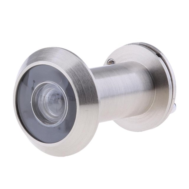 Puerta de Pantalla de Privacidad con Mirilla, Orificio de Perforación de 16 Mm, Gran de 200 degree, Grosor de 35 ~ 55 Mm (longitud Plata CUTICAT Visor de puerta