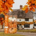 thumbnail image 3 of diyeu Pumpkin Fall Garden Flag 12x18 Inch Double Sided Outside, Welcome Wood Grain Autumn Yard Outdoor Flag, 3 of 6