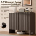 thumbnail image 4 of TopComfy 35" Sideboard Buffet Cabinet with 2 Doors, Coffee Bar Storage Cabinet with Adjustable Shelves, Curved Edge MDF Display Cabinet for Kitchen Dining Room, Dark Walnut, 4 of 8