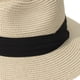 thumbnail image 2 of Trifold Beige Mujer Sombrero de Paja Sombrero Panamá Verano Ala Ancha Sombrero para el Sol Protección UV Playa Viaje Sombrero para el Sol Sailing Electrónica, 2 of 5