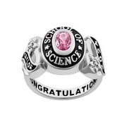 FREESTYLE CLASS RINGS Freestyle Women's Celebrium Sweetheart Class Ring with CZ, Personalized, High School or College