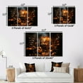 thumbnail image 4 of Designart "Musical Tools The Orange and Black Fire Trumpet" Music Art Living Room Set, 4 of 5