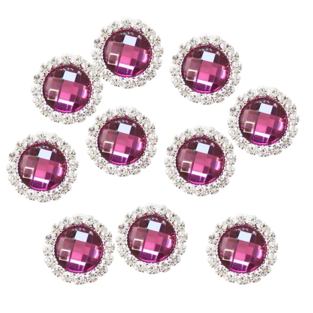 10 Uds 18mm de imitación encantadores Flatback botones pegados decoración de boda púrpura Hugo Botones de acrílico