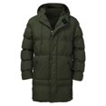 thumbnail image 3 of GHSOHS Mens Jacket Long Styke Winter Coats Casual Loose Long Sleeve Hooded Zipper Splicing Coat Heavyweight Windproof Outerwear Green XL, 3 of 7