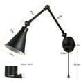 thumbnail image 2 of 2 Pack- Modern Wall Lamps, Dimmable Lamp Swing Arm Wall Sconces for Home Decor, 2 of 3