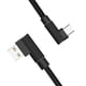 thumbnail image 2 of Cable USB de doble codo 2A Datos de sincronización Cable de carga de alta velocidad tejido de nailon TPE para Android / IOS / Type-C Vogacara DZ3746-19, 2 of 2