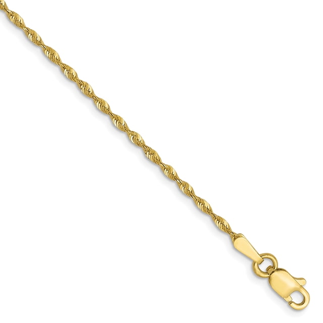 Leslie's 10K 1.5mm Diamond-Cut Lightweight Rope Chain (Weight: 1.31 Grams, Length: 9 Inches)