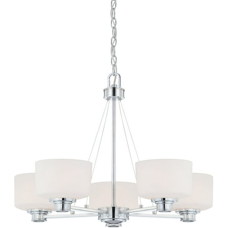 28 Inch Chrome Base - Chandeliers 5 Light With Polished Chrome Finish Iron Medium Base 28 inch 300 Watts