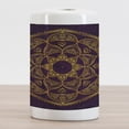 thumbnail image 2 of Mandala Ceramic Toothbrush Holder, Circular Mandala Design Eastern Old Fashioned Nature Inspired Traditional, Decorative Versatile Countertop for Bathroom, 4.5" X 2.7", Purple Earth Yellow, 2 of 4