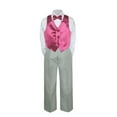 thumbnail image 2 of 4PC Shirt Gray Pants Vest & Bow tie Set Baby Boy Toddler Kid Formal Suit Sm-7, 2 of 3