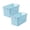 Blue, variant on Blue 2Pc Plastic Laundry Hamper Narrow Design Blue With Silver Handles For Clothes Toy Storage Home