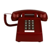 Red Landline Phone for Home Retro Amplified Single Line Corded Desk Telephone with Extra Loud Ringer Land Line House Phone Old Fashion Telephones for Seniors