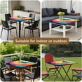 thumbnail image 5 of Colorful Tie Dye Mountain Pattern Square Fitted Tablecloth with Elastic Edge,Square Table Cover,Washable Elastic Table Cover for Home Kitchen Party Decor 34"x34", 5 of 6