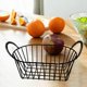 thumbnail image 4 of Cesta de almacenamiento para despensa con asas, organizador de refrigerios para dormitorio Negro, 4 of 6